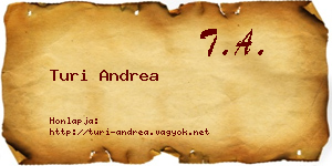 Turi Andrea névjegykártya
